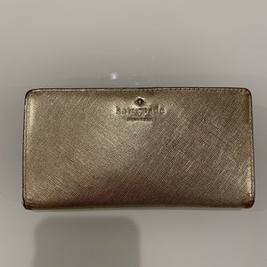 Gold Kate Spade Cameron Large Bifold Wallet